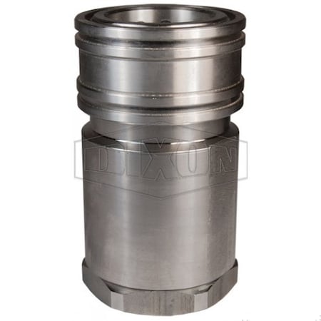 Dixon H Series Interchange High Volume Hydraulic Coupling, 1-1/4-11-1/2 Nominal, FNPT, 303 Stainless Steel 10HF10-S